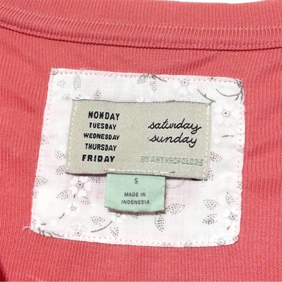 Anthropologie Ribbed Knit Bubble Hem Wrap Blouse - Picture 10 of 14